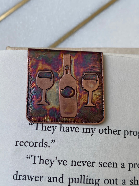 Acid etched copper bookmark