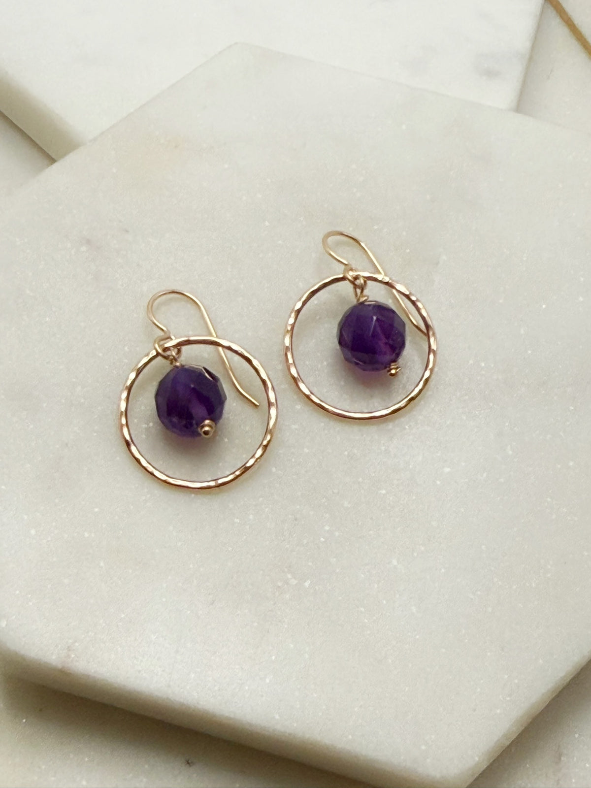 Amethyst & 14K Gold-Filled Earrings