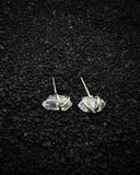14 Karate gold wire wrapped Herkimer diamond studs