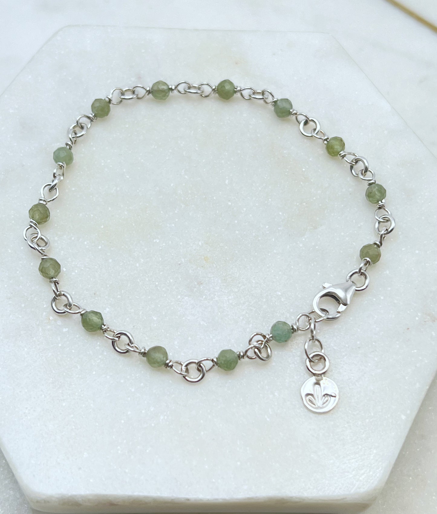 Sterling silver and aventurine