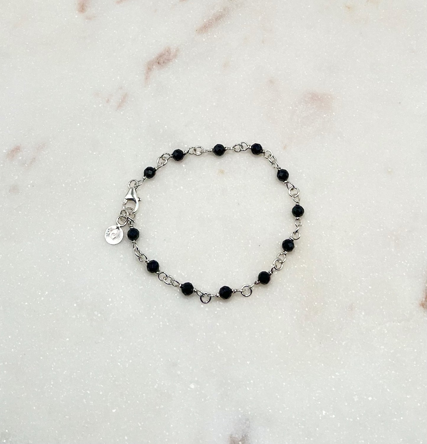 Sterling silver and onyx