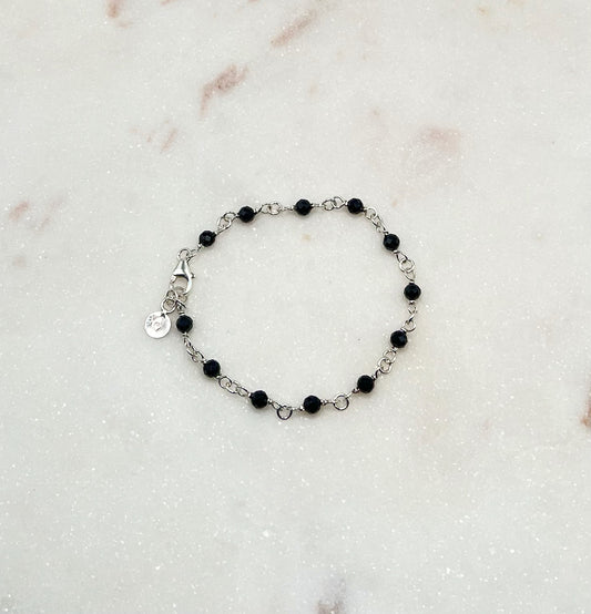 Sterling silver and onyx