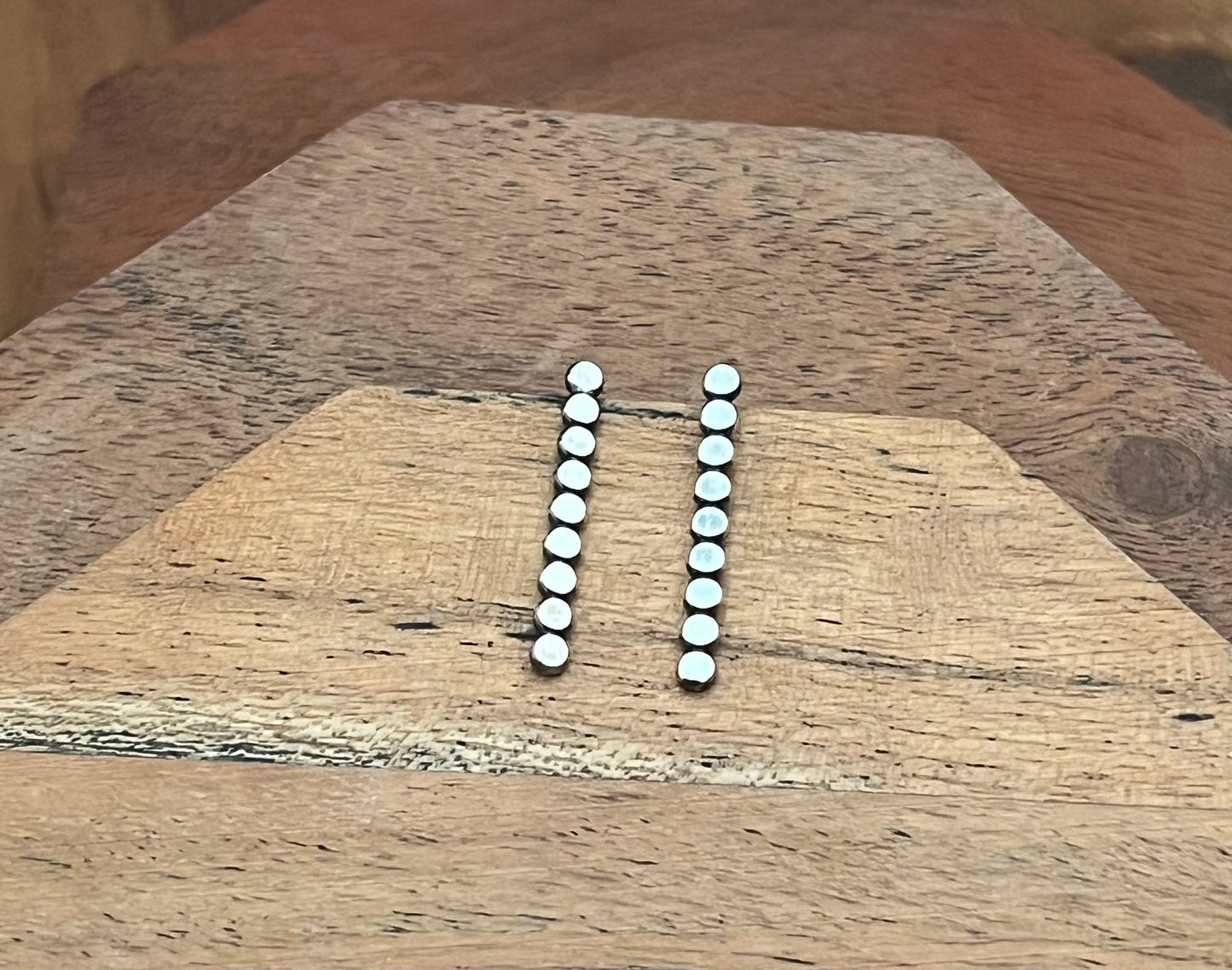 Sterling silver textured stud earrings