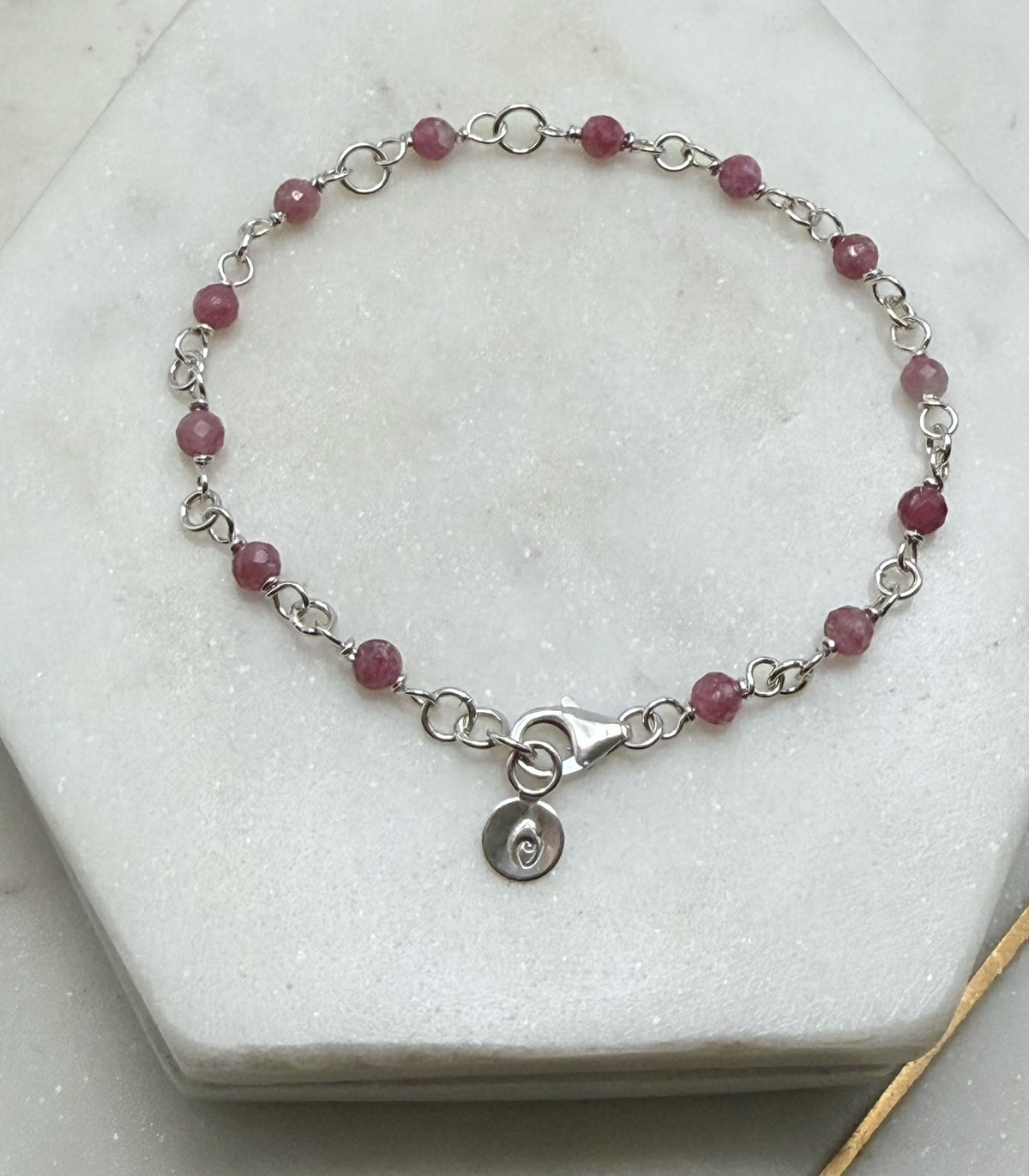 Sterling silver and pink tourmaline