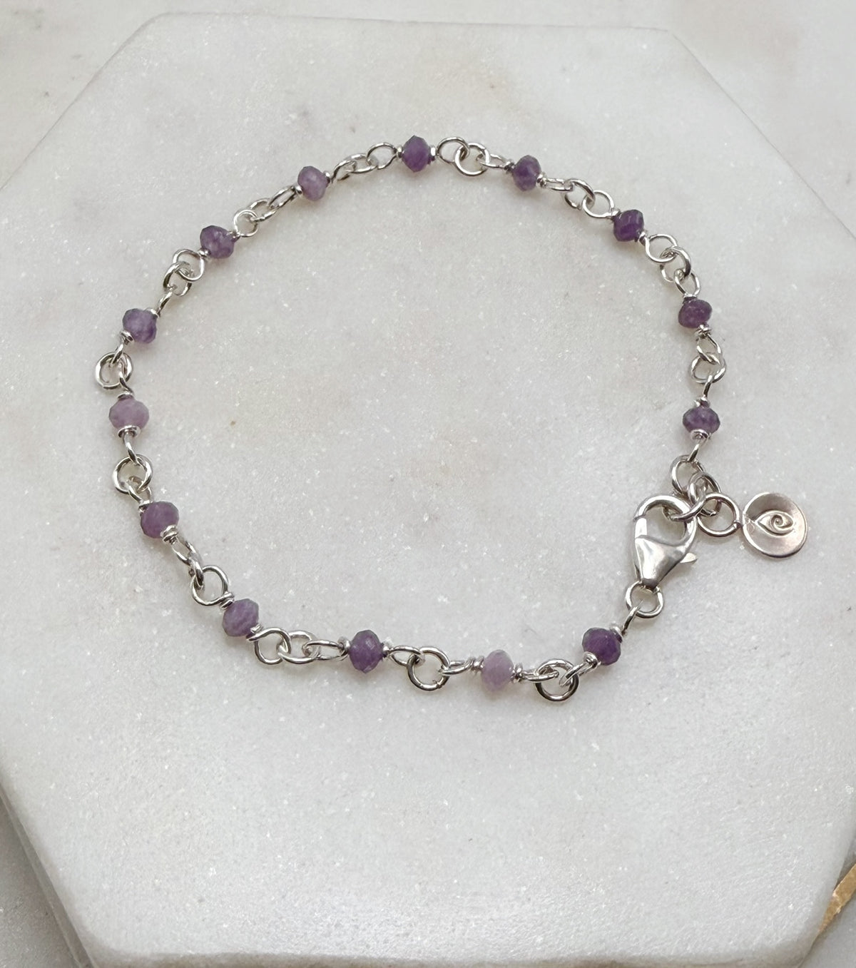 Amethyst & Sterling Silver Bracelet