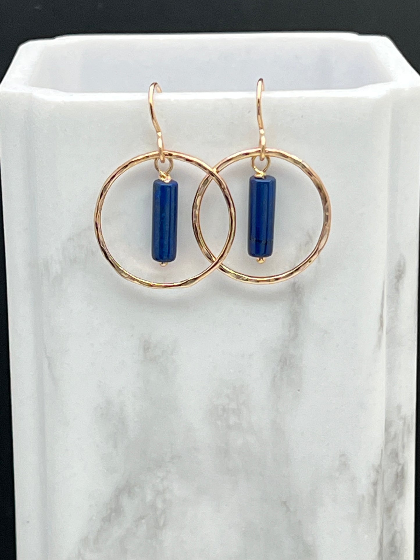 14 Karate gold and lapis earrings