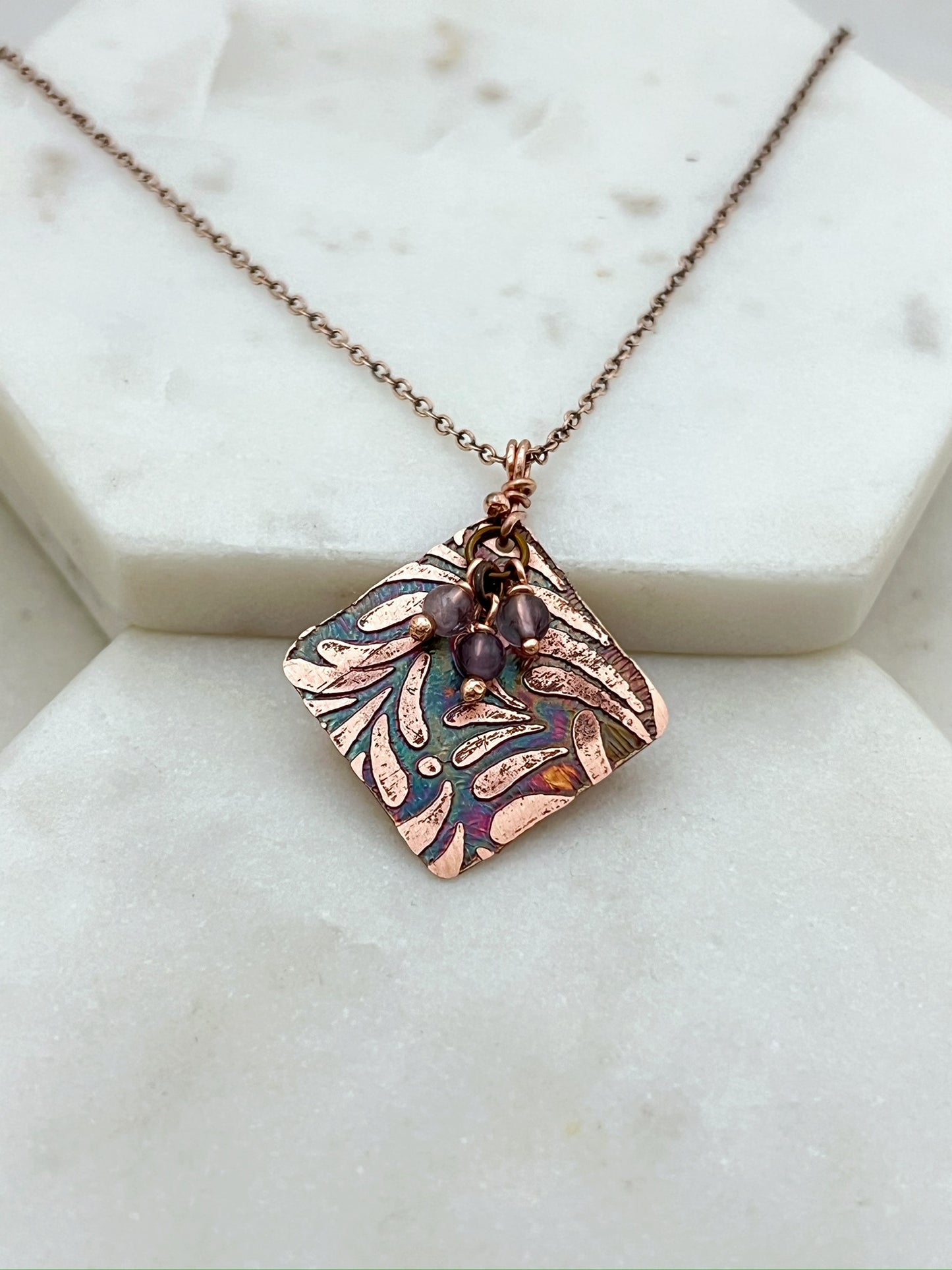 Amethyst and copper necklace (Copy)