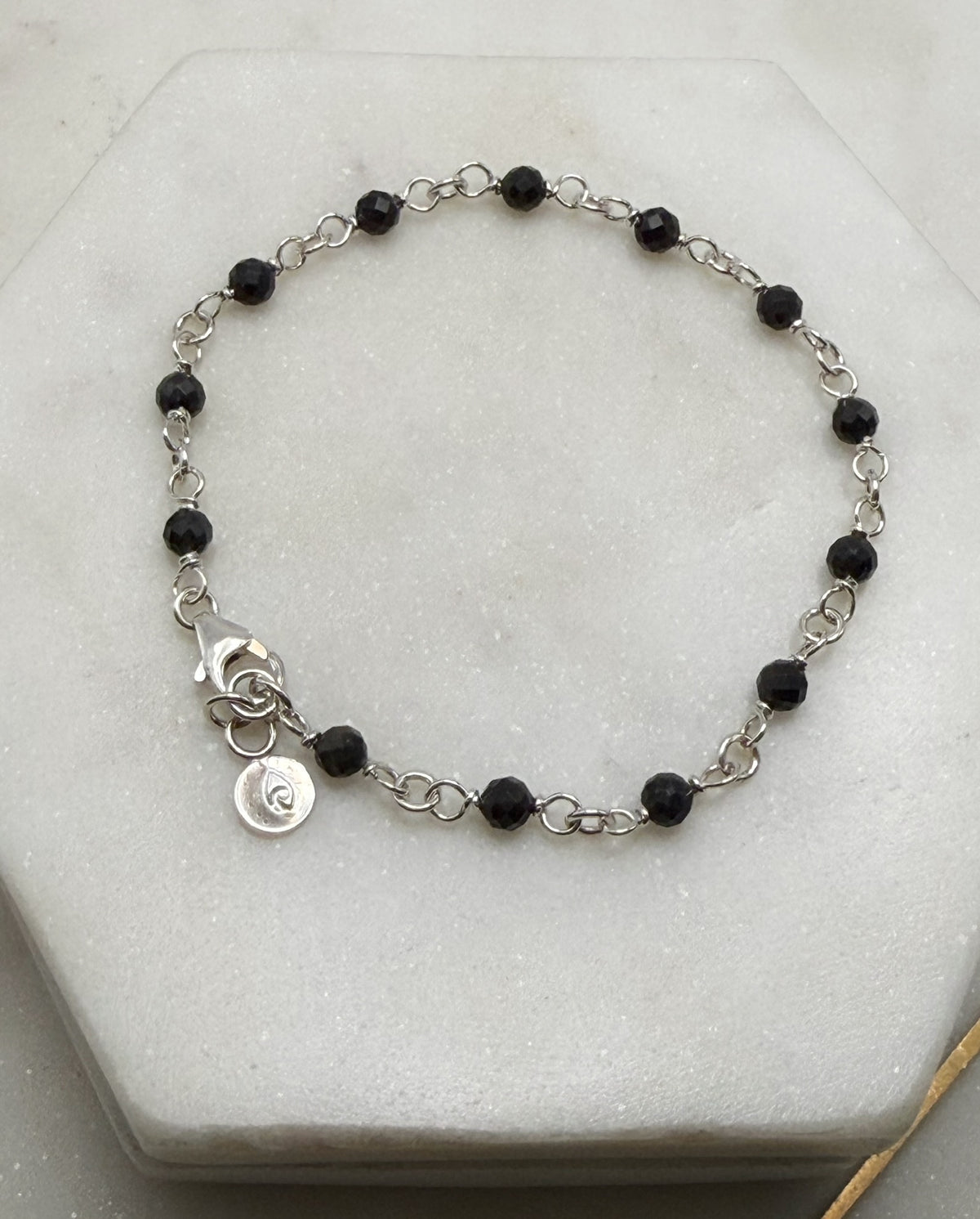 Black Onyx & Sterling Silver Bracelet