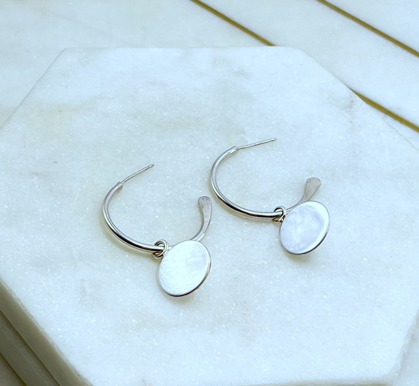 Sterling silver hoop earrings