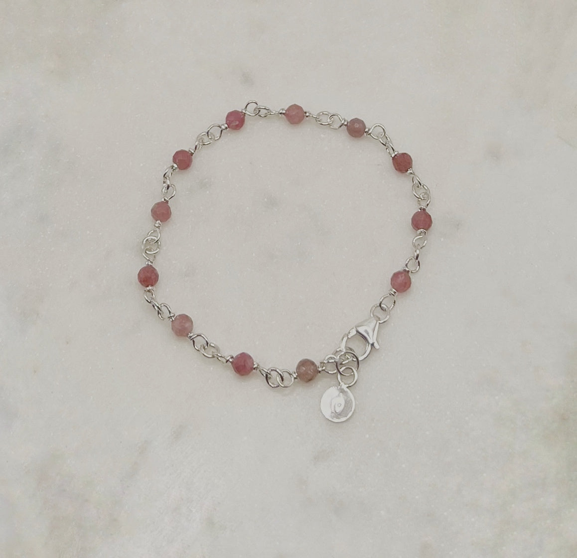 Sterling silver and pink tourmaline