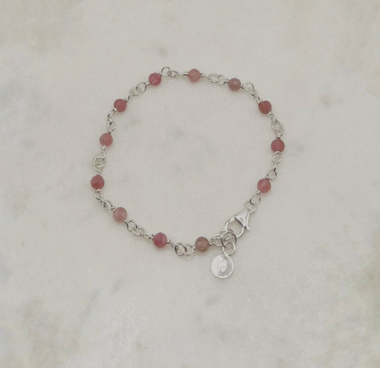 Sterling silver and pink tourmaline