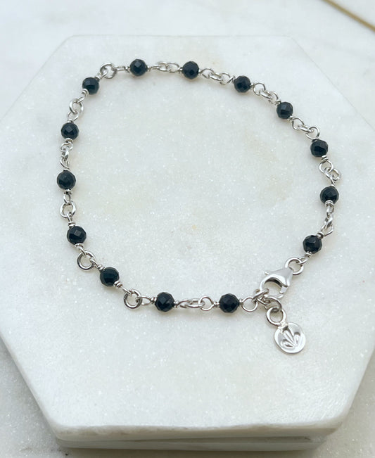 Sterling silver and onyx