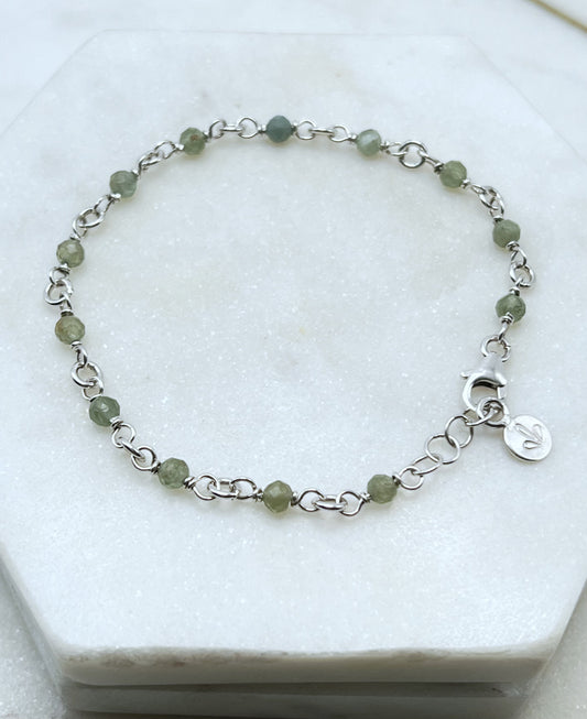 Sterling silver and aventurine