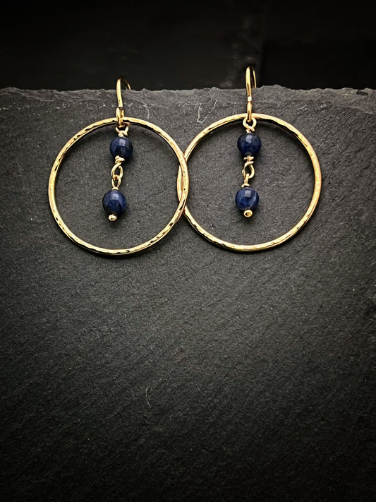 14 Karate gold and Lapis earrings