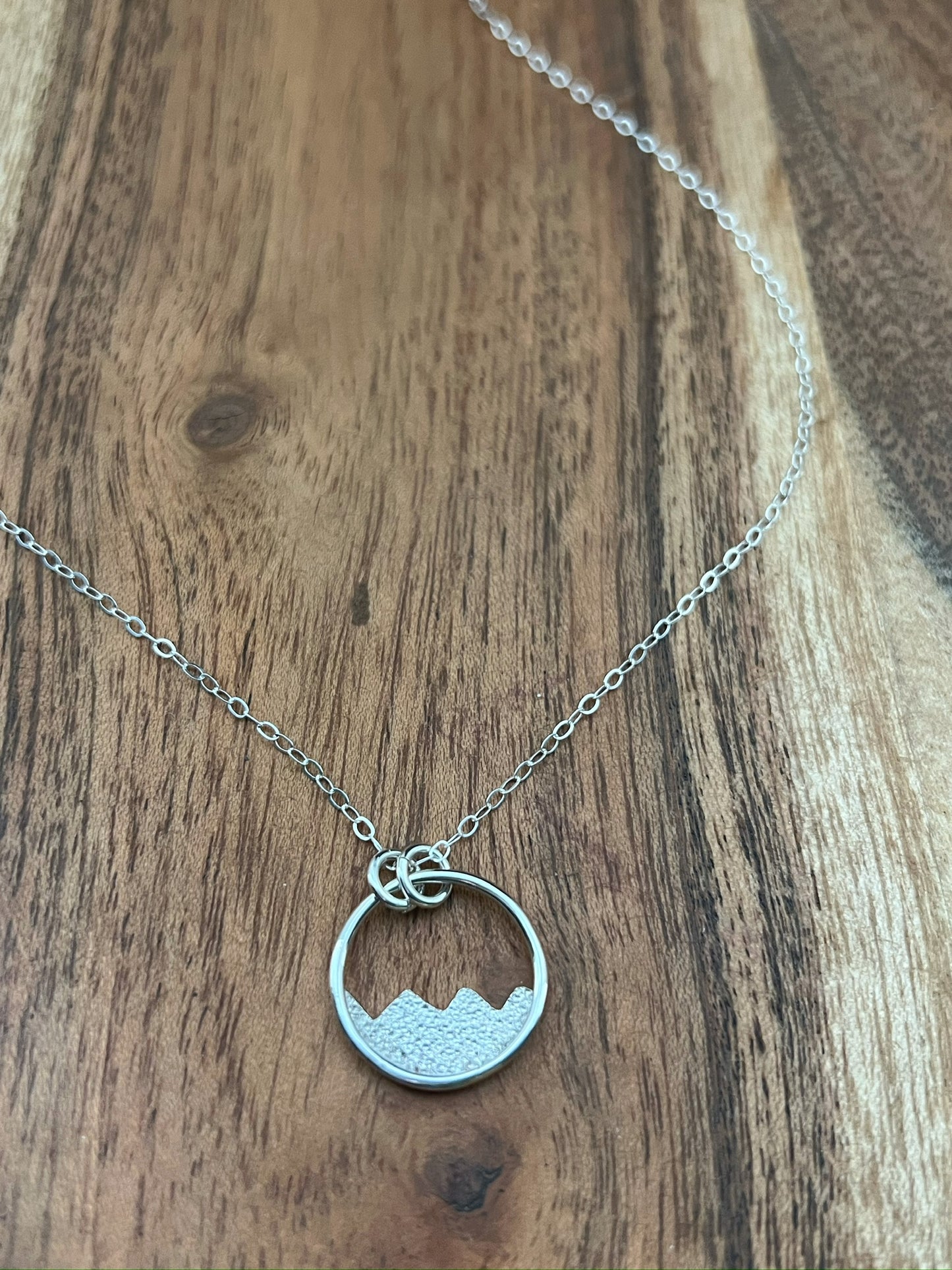 Sterling silver mountain necklace