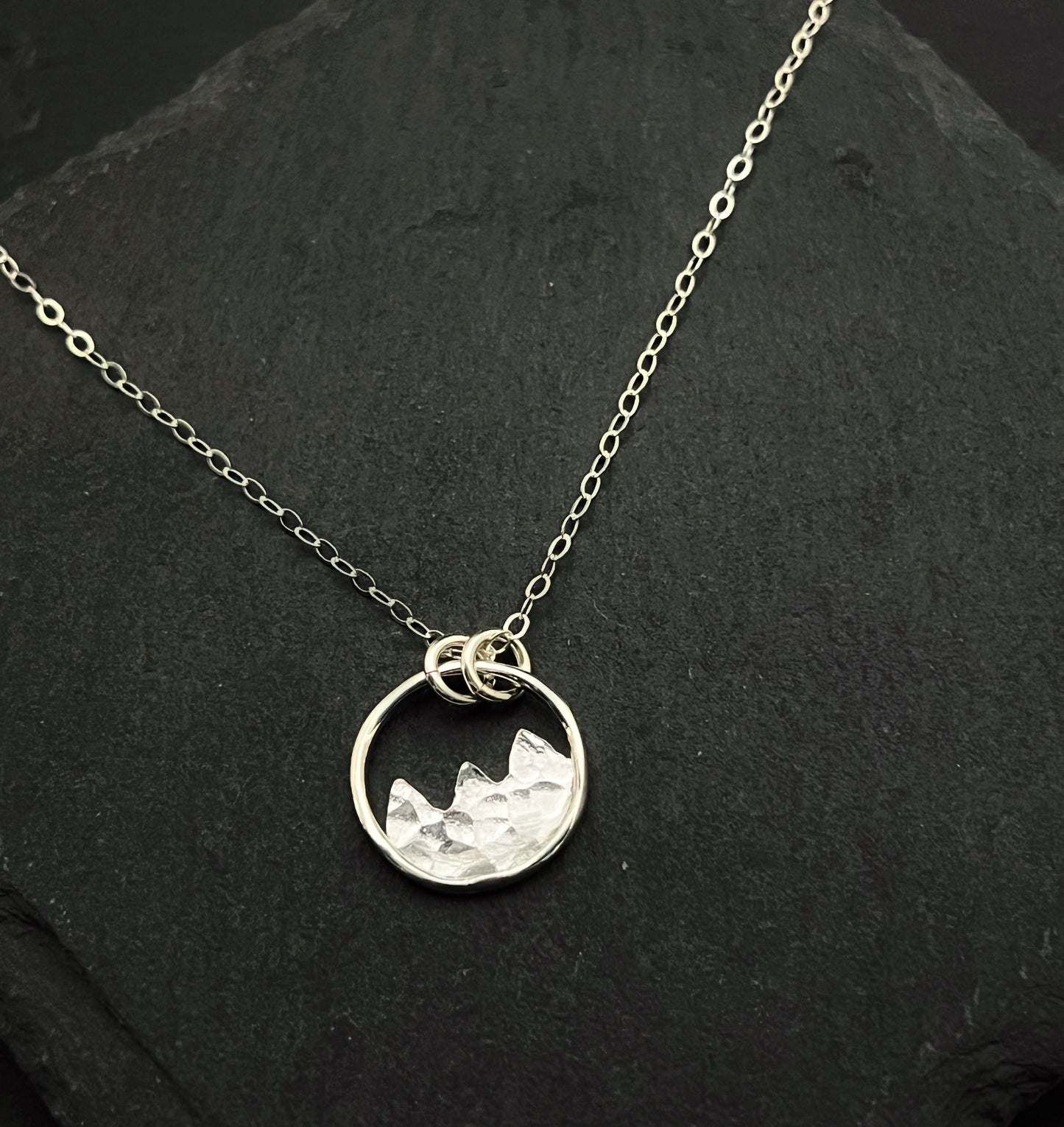 Sterling silver mountain necklace