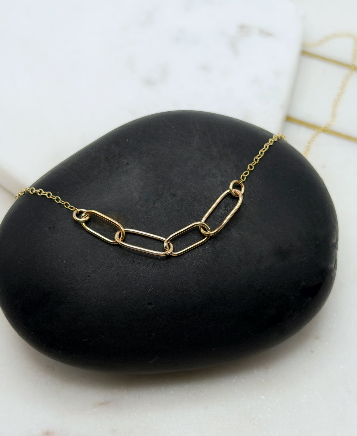 Rainbow moonstone and 14K gold-fill necklace (Copy)