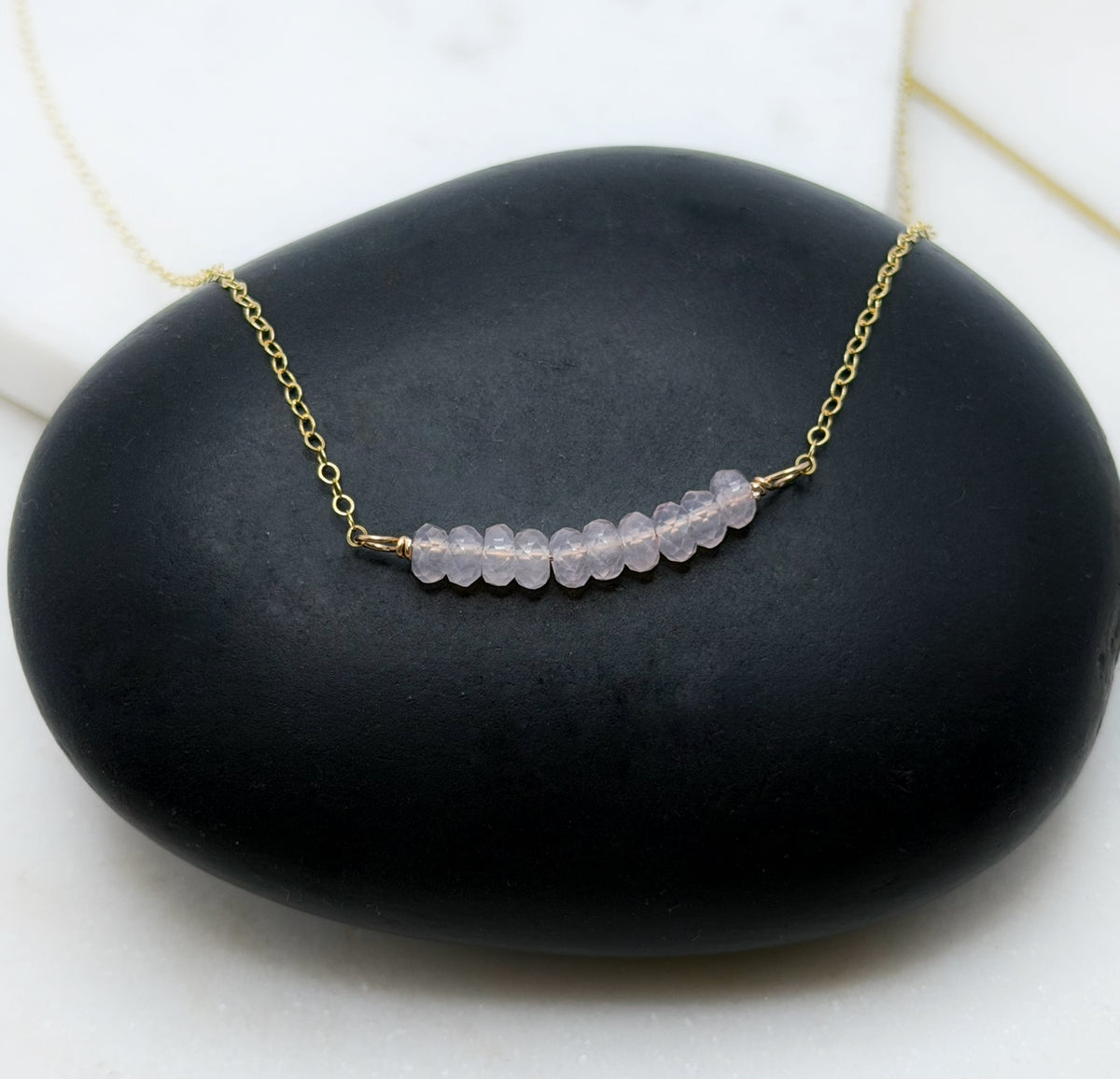 Rose Quartz & 14K Gold-Filled Necklace