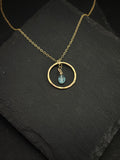 Gold and apatite necklace