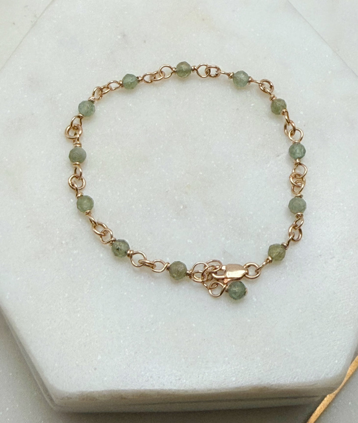 Aventurine & 14K Gold Fill Bracelet