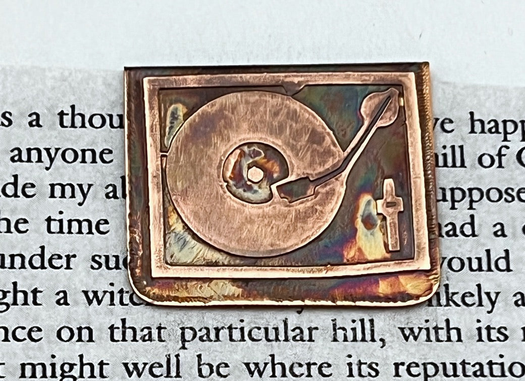 Record player bookmark