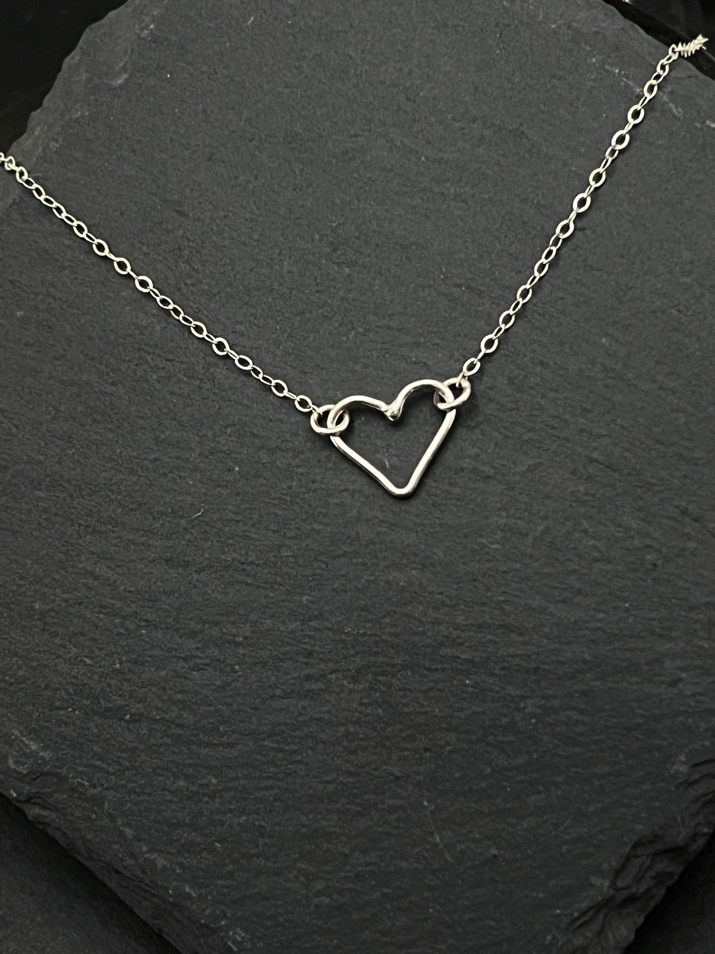 Forged sterling silver necklace