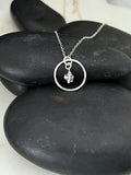 Sterling silver and Herkimer Diamond necklace