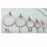 X-Large copper hoop earrings