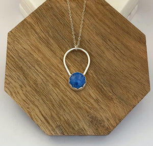 Stone set lapis in sterling silver