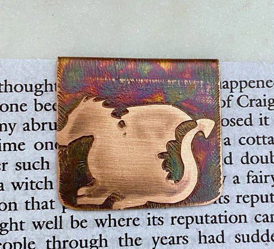 Copper dragon bookmark