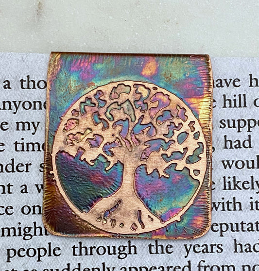 Copper tree bookmark
