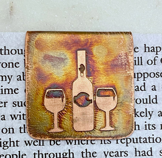 Copper wine bookmark