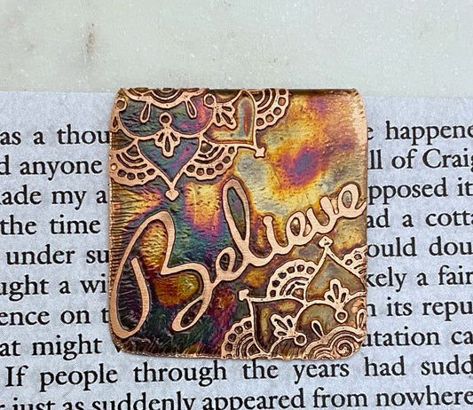 Copper Believe bookmark