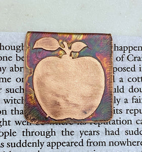 Copper apple bookmark