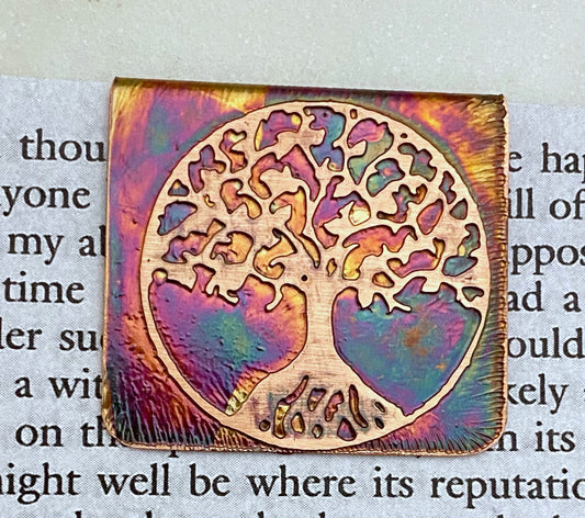 Copper tree bookmark