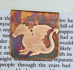 Copper dragon bookmark