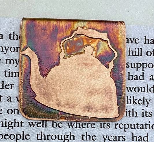 Copper tea kettle bookmark