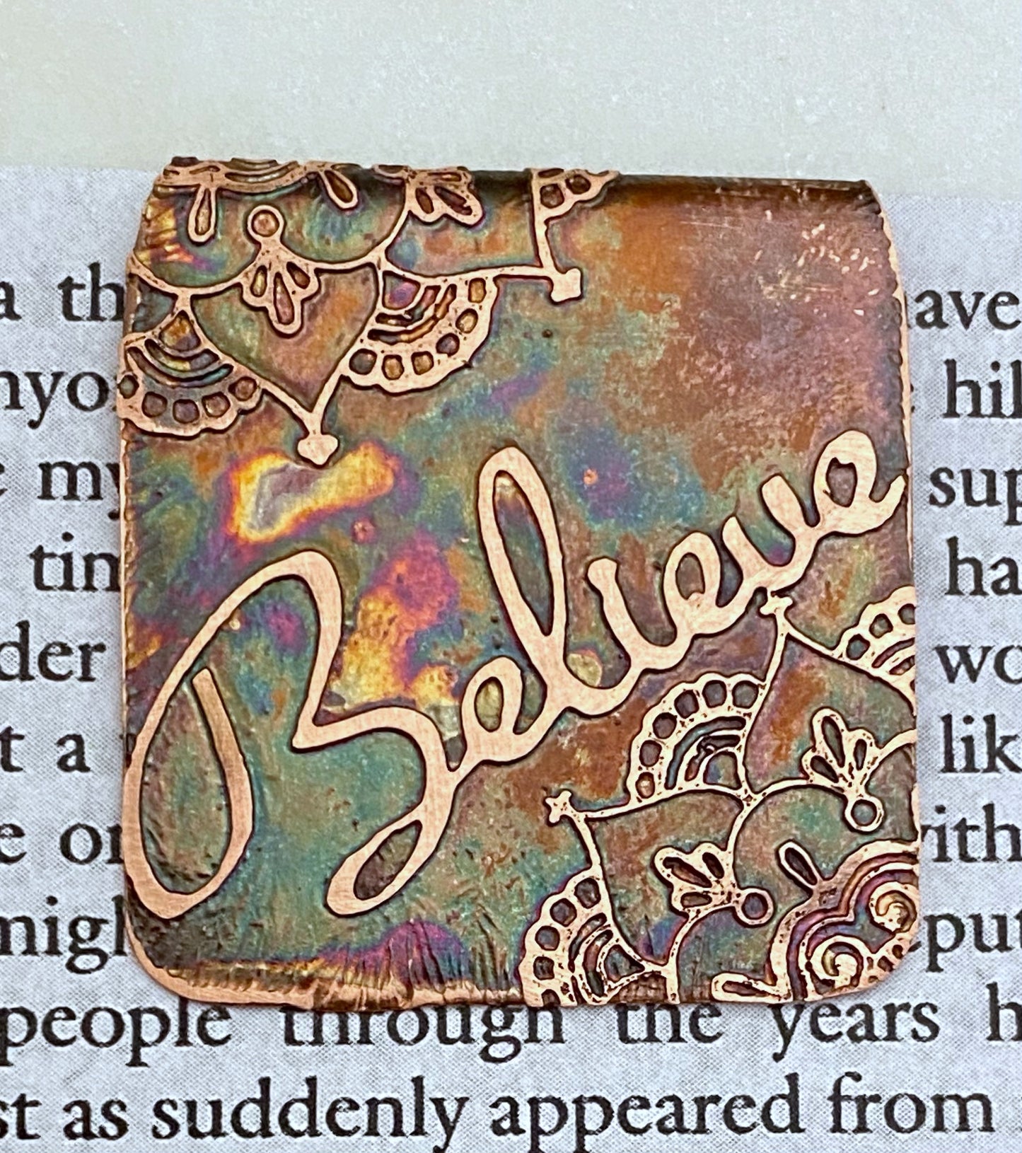 Copper Believe bookmark