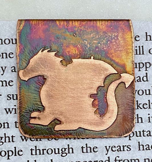 Copper dragon bookmark