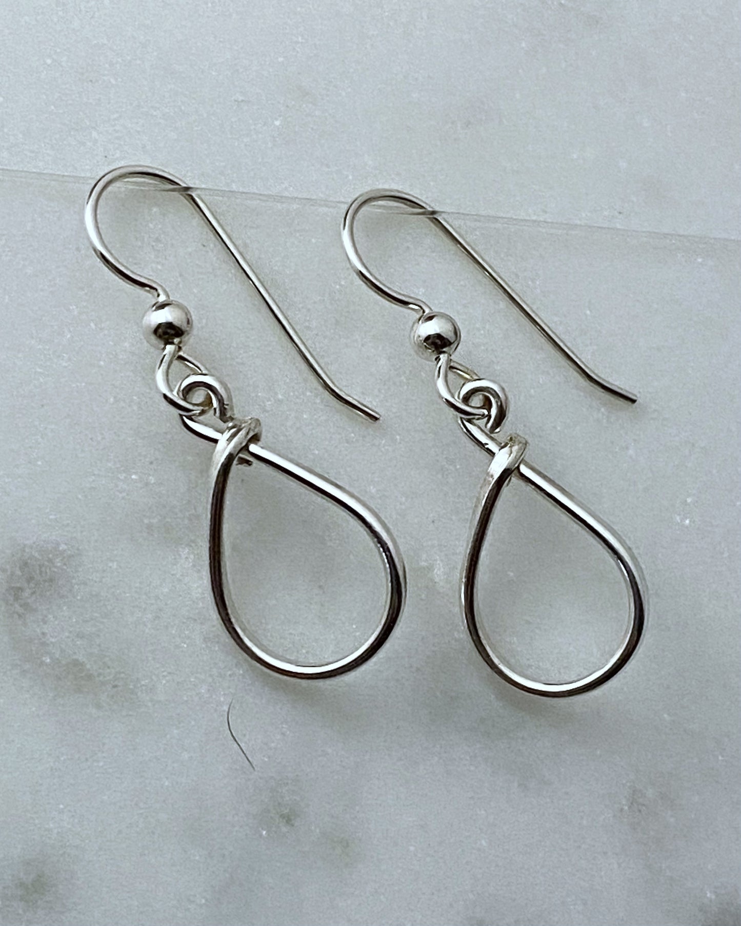 Sterling silver small teardrop earrings