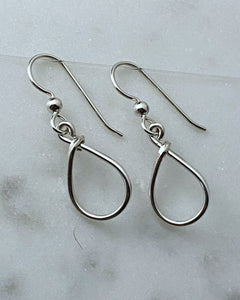 Sterling silver small teardrop earrings