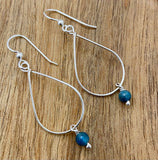 Sterling silver and apatite teardrop earrings