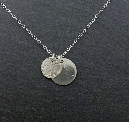 Forged sterling silver necklace