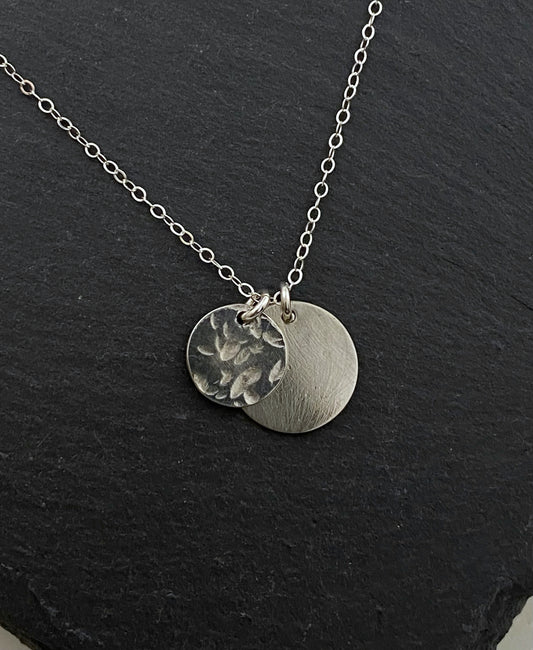 Forged sterling silver necklace