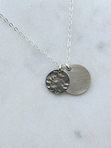 Forged sterling silver necklace