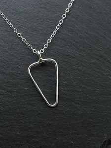 Forged sterling silver necklace
