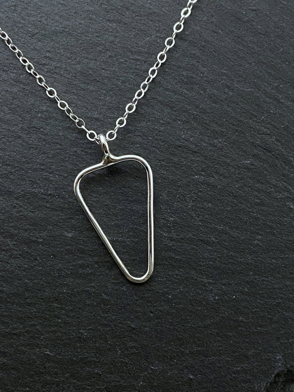 Forged sterling silver necklace