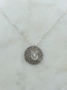 Sterling and moonstone necklace