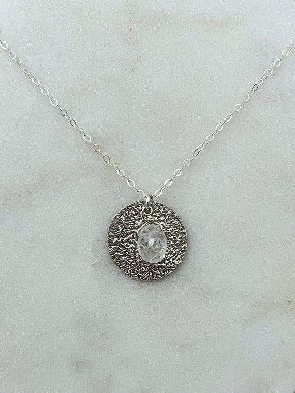 Sterling and moonstone necklace