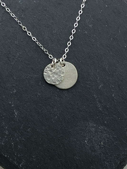 Forged sterling silver necklace